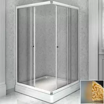 Душевой уголок Radomir Дрим 110х110 профиль белый стекло матовое с низким поддоном