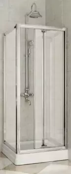 Душевой уголок Radomir Люкс 80х80 профиль хром стекло матовое без поддона