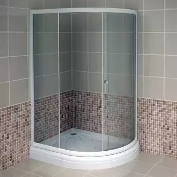 Душевой уголок Radomir Соул 4 120х90 L профиль белый стекло прозрачное с низким поддоном