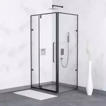 Душевой уголок RGW 90х90 72093599-14 черный, стекло прозрачное