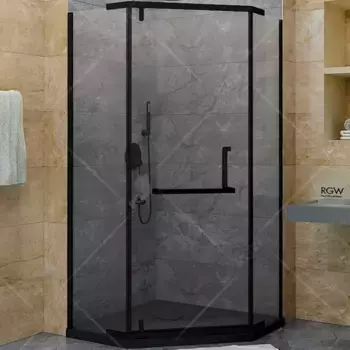 Душевой уголок RGW Hotel 80х80 черный стекло прозрачное