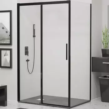 Душевой уголок RGW Leipzig 200х100 341241200-014 черный, стекло прозрачное