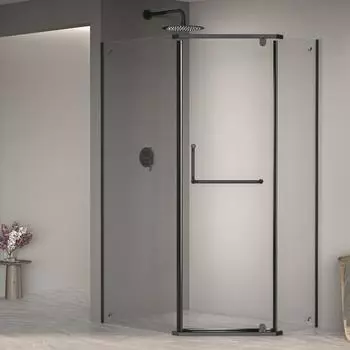 Душевой уголок RGW Passage 100х120 черный стекло прозрачное