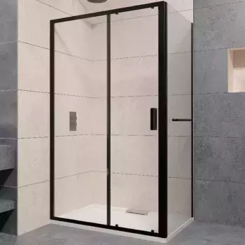 Душевой уголок RGW Passage 140х80 черный стекло прозрачное