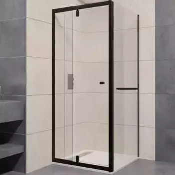 Душевой уголок RGW Passage 80х90 410844189-014 черный, стекло прозрачное