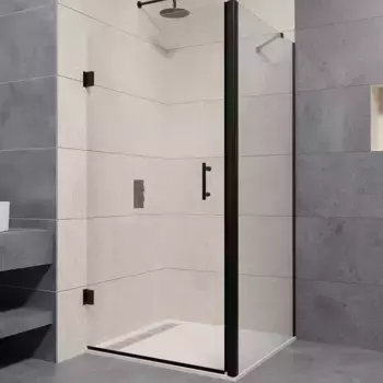 Душевой уголок RGW Passage 80x90 41083689-014 черный, стекло прозрачное