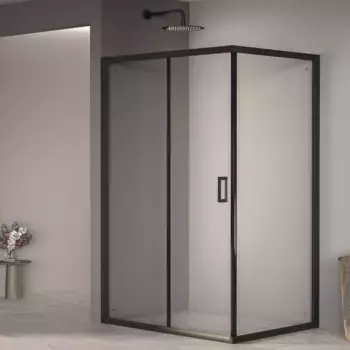 Душевой уголок RGW Passage 90х100 черный стекло прозрачное