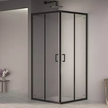 Душевой уголок RGW Passage PA-030-B 100х100 350803000-14 профиль черный, стекло прозрачное