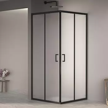 Душевой уголок RGW Passage PA-030B 90x90 см, профиль черный, стекло матовое