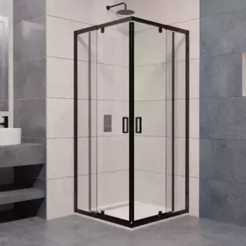 Душевой уголок RGW Passage PA-038B 80x80 см, профиль черный, стекло прозрачное