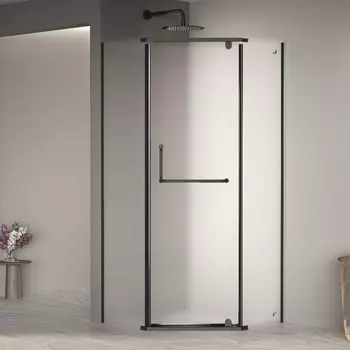 Душевой уголок RGW Passage PA-081 B 80х80 35088188-24 профиль черный, стекло матовое