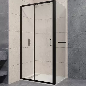 Душевой уголок RGW Passage PA-74-1B 110x90 профиль черный стекло прозрачное