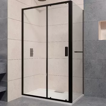 Душевой уголок RGW Passage PA-76-1B 140x100 350876140-14 профиль черный, стекло прозрачное