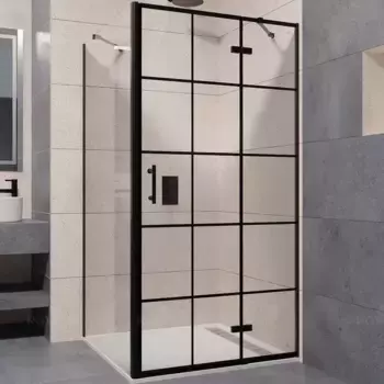 Душевой уголок RGW Passage PA-77B 120x90 R 41087729-084R профиль черный, стекло прозрачное