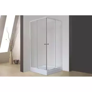 Душевой уголок Royal Bath 100х100 белый стекло прозрачное