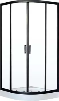 Душевой уголок Royal Bath HK 100x100 профиль черный стекло прозрачное