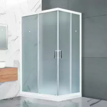 Душевой уголок Royal Bath HPD 100х80 профиль белый стекло матовое