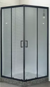 Душевой уголок Royal Bath HPD 110x120 профиль черный стекло матовое