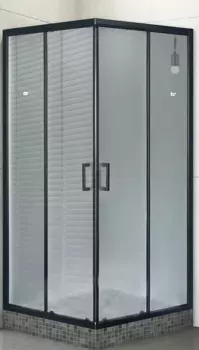 Душевой уголок Royal Bath HPD 110x90 профиль черный стекло матовое