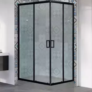 Душевой уголок Royal Bath HPD 120х90 профиль черный стекло матовое