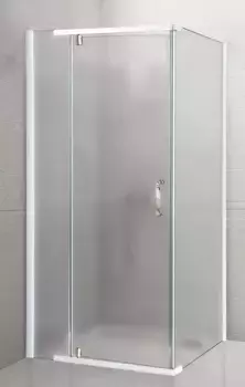 Душевой уголок Royal Bath HPVD 100х100 профиль белый стекло матовое