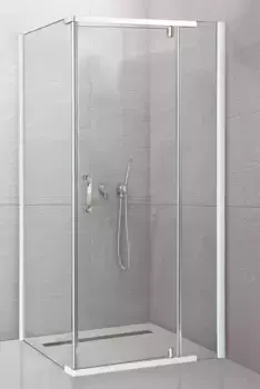 Душевой уголок Royal Bath HPVD 80х90 профиль белый стекло прозрачное