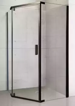 Душевой уголок Royal Bath TR 85х120 профиль черный стекло прозрачное