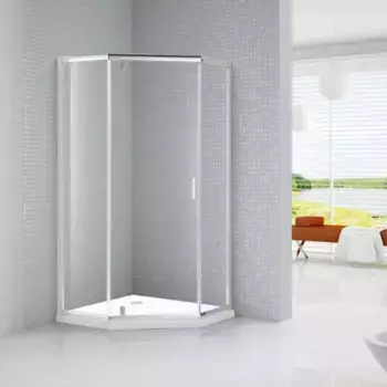 Душевой уголок Rush Palm 90x90, хром