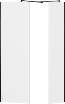 Душевой уголок STWORKI Берген 120х80 со свободным входом, профиль черный матовый, тонированное стекло