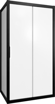 Душевой уголок STWORKI Эстерсунд 120x80 см профиль черный матовый, стекло матовое, с поддоном