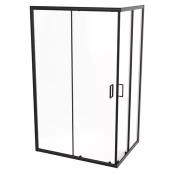 Душевой уголок Taliente 120х80 профиль черный стекло прозрачное