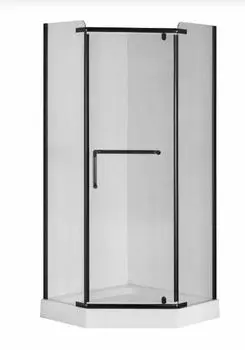Душевой уголок Taliente 90х90 профиль черный стекло прозрачное