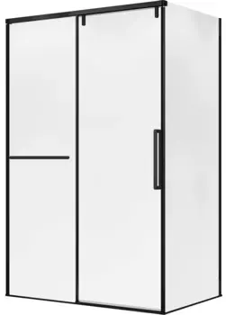 Душевой уголок Terminus Альба 02 90х120 профиль черный, стекло прозрачное