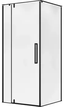 Душевой уголок Terminus Альба 03 90х90 профиль черный, стекло прозрачное
