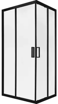 Душевой уголок Terminus Соренто 05 90х90 профиль черный, стекло прозрачное