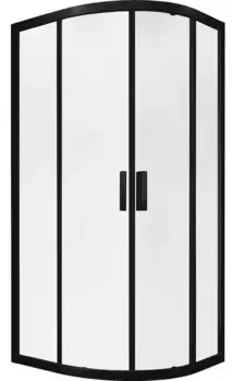 Душевой уголок Terminus Соренто 06 100х100 профиль черный, стекло прозрачное