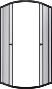 Душевой уголок Triton Альфа 100х100 профиль черный стекло прозрачное