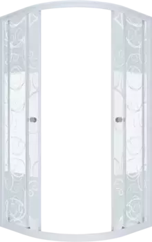 Душевой уголок Triton Стандарт 100х100 профиль белый стекло с узором