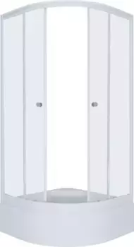 Душевой уголок Triton Ультра 90х90 с поддоном профиль белый стекло прозрачное