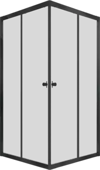 Душевой уголок Triton Вента 100х100 профиль черный стекло прозрачное