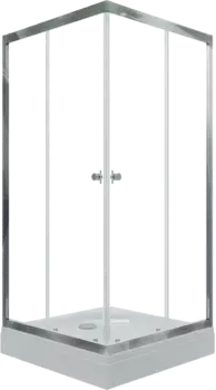 Душевой уголок Triton Вента 80х80 профиль хром стекло прозрачное