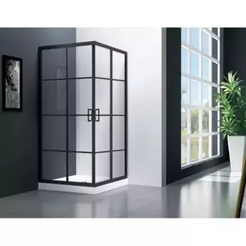 Душевой уголок Veconi Rovigo 100х100, черный (RV09-100-01-C7)