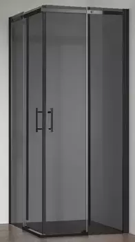 Душевой уголок Veconi Rovigo 100х80 профиль черный стекло тонированное