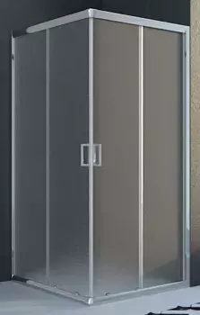 Душевой уголок Veconi Rovigo 80х80 профиль хром стекло рифленое
