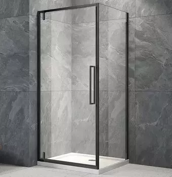 Душевой уголок Veconi Rovigo 90х80, черный (RV033B-8090-01-C7)