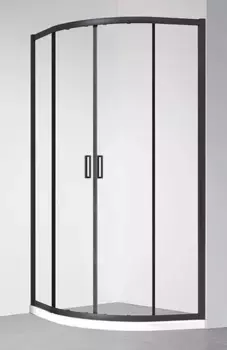 Душевой уголок Veconi Rovigo 90х90 профиль черный, стекло прозрачное