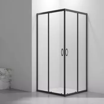 Душевой уголок Veconi Rovigo RV-101B 90x90, профиль черный