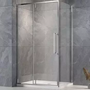 Душевой угол Veconi Rovigo RV-034, 1000х1000х1950 хром, стекло прозрачное