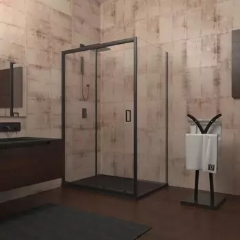 Душевой уголок Veconi Rovigo RV-046B 110x90, черный