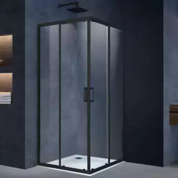 Душевой уголок Vincea Alpha VSS-3AL900CLB 90x90, профиль черный, стекло прозрачное